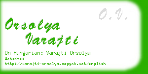 orsolya varajti business card